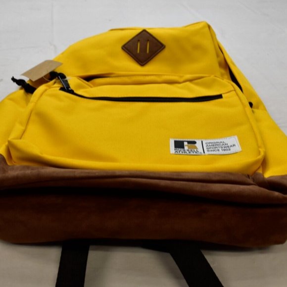Russell Athletic Mens Womens Yellow Legacy 18" Backpack New With Tags - Picture 4 of 10